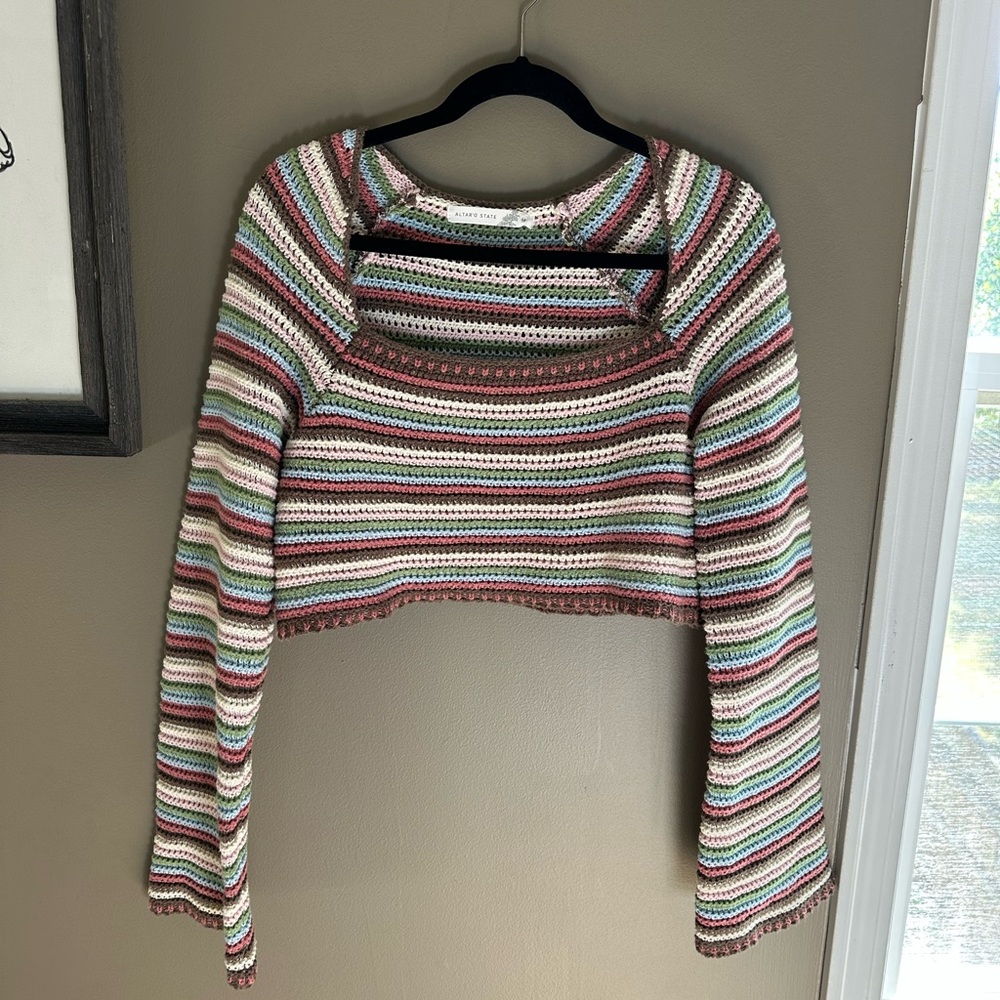 Altar'd State Multicolor Crochet Top